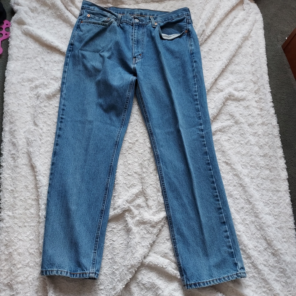 Levi's 541 Athletic Straight Leg Blue Jeans 36x32 Classic Normcore Casual